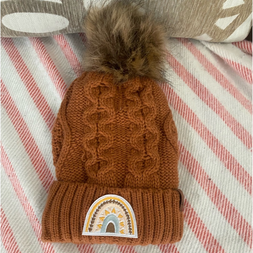 Beanie with rainbow patch